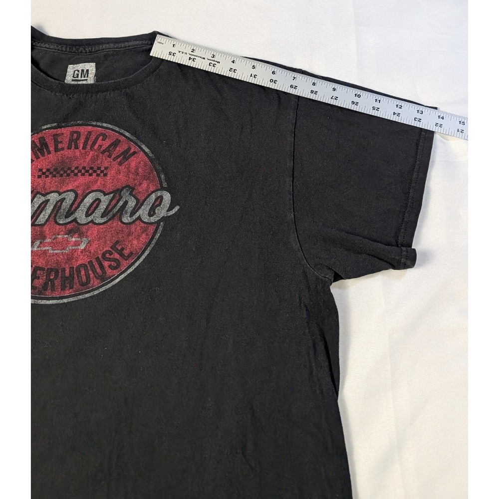 GM American Camaro Powerhouse Graphic T-Shirt Mens XL Black Short Sleeve Cotton - Picture 6 of 10